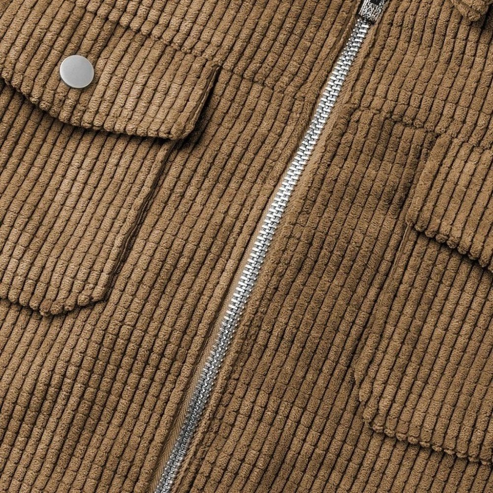 Casual Camel Men's Teddy Lined Corduroy Jacket w/F - Picture 6 of 7